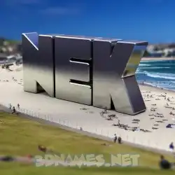 nek in Bondi Beach style - 3D name wallpaper