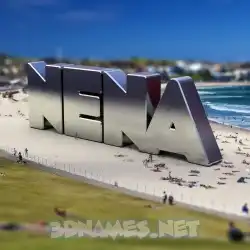 nena in Bondi Beach style - 3D name wallpaper