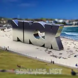 nick in Bondi Beach style - 3D name wallpaper