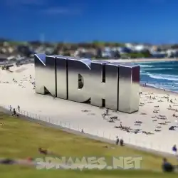 nidhi in Bondi Beach style - 3D name wallpaper