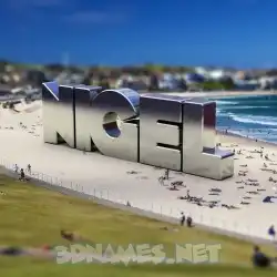 nigel in Bondi Beach style - 3D name wallpaper