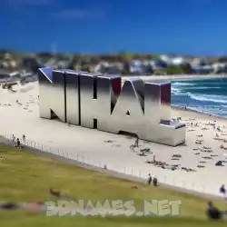 nihal in Bondi Beach style - 3D name wallpaper