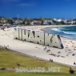 niharika in Bondi Beach style - 3D name wallpaper