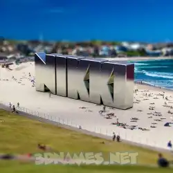 nikki in Bondi Beach style - 3D name wallpaper