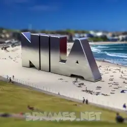 nila in Bondi Beach style - 3D name wallpaper