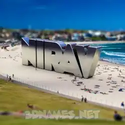nirav in Bondi Beach style - 3D name wallpaper