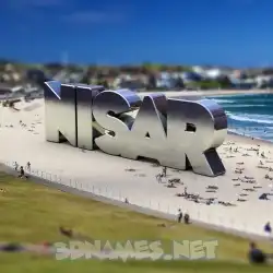 nisar in Bondi Beach style - 3D name wallpaper