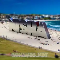 nisha in Bondi Beach style - 3D name wallpaper