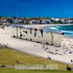 nishant in Bondi Beach style - 3D name wallpaper