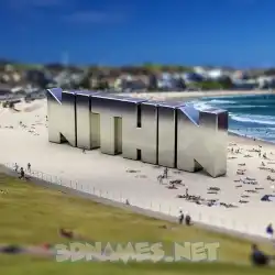 nithin in Bondi Beach style - 3D name wallpaper