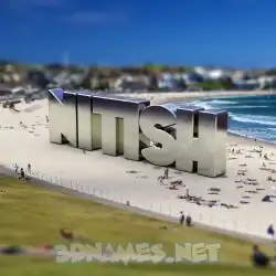 nitish in Bondi Beach style - 3D name wallpaper