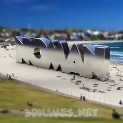 noman in Bondi Beach style - 3D name wallpaper