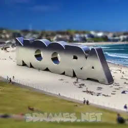 noora in Bondi Beach style - 3D name wallpaper