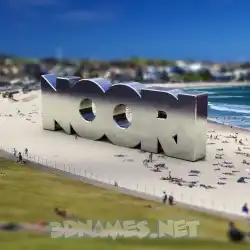noori in Bondi Beach style - 3D name wallpaper