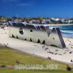 norma in Bondi Beach style - 3D name wallpaper