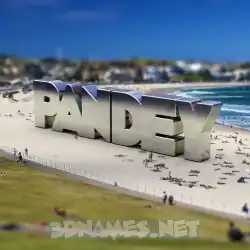 pandey in Bondi Beach style - 3D name wallpaper
