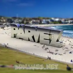parvez in Bondi Beach style - 3D name wallpaper