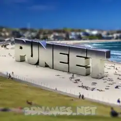 puneet in Bondi Beach style - 3D name wallpaper