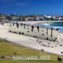 rambabu in Bondi Beach style - 3D name wallpaper