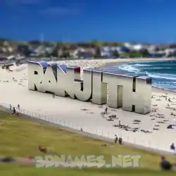 ranjith in Bondi Beach style - 3D name wallpaper