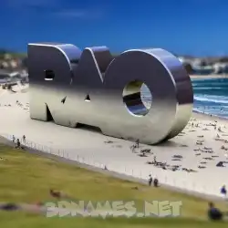 rao in Bondi Beach style - 3D name wallpaper