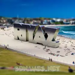 riyaz in Bondi Beach style - 3D name wallpaper
