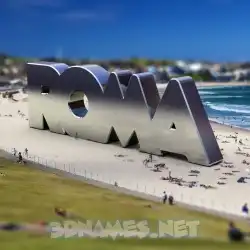roma in Bondi Beach style - 3D name wallpaper