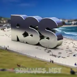 rss in Bondi Beach style - 3D name wallpaper