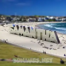 samantha in Bondi Beach style - 3D name wallpaper