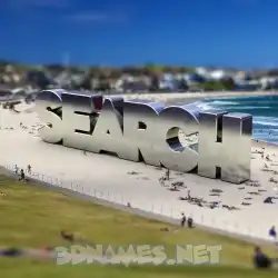 search in Bondi Beach style - 3D name wallpaper