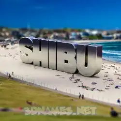 shibu in Bondi Beach style - 3D name wallpaper