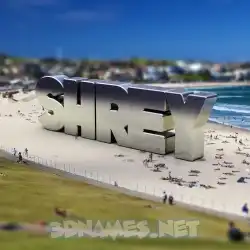 shrey in Bondi Beach style - 3D name wallpaper