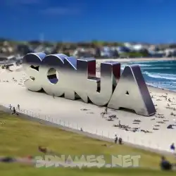 sonja in Bondi Beach style - 3D name wallpaper