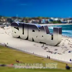 suraj in Bondi Beach style - 3D name wallpaper