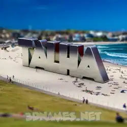 talha in Bondi Beach style - 3D name wallpaper
