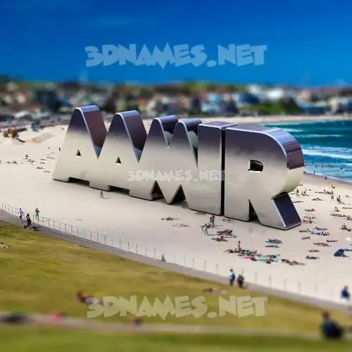 aamir in Bondi Beach style - 3D name wallpaper