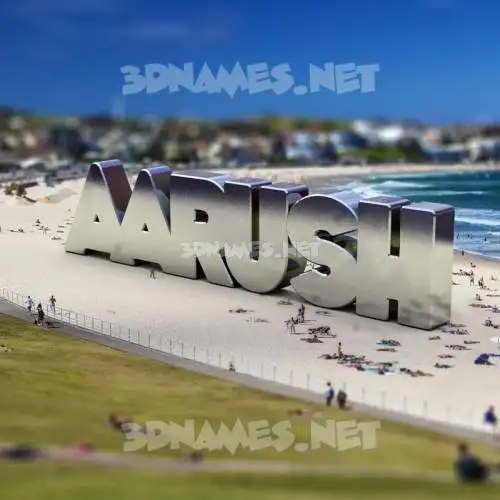 aarush in Bondi Beach style - 3D name wallpaper
