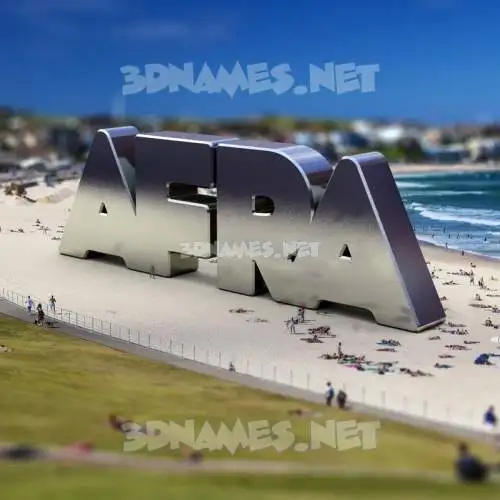 afra in Bondi Beach style - 3D name wallpaper