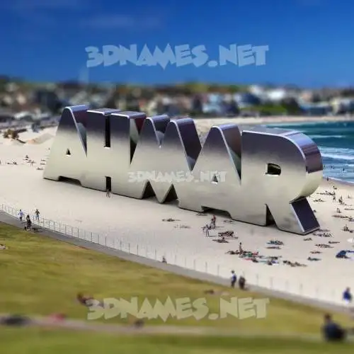 ahmar in Bondi Beach style - 3D name wallpaper