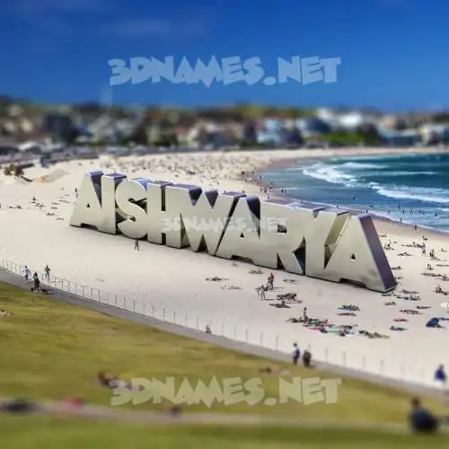 aishwarya in Bondi Beach style - 3D name wallpaper