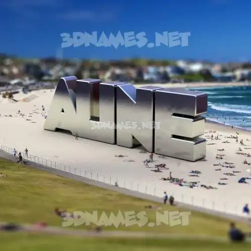 aline in Bondi Beach style - 3D name wallpaper