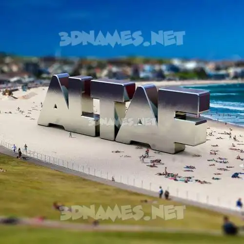 altaf in Bondi Beach style - 3D name wallpaper