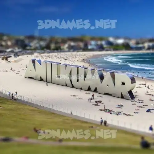 anilkumar in Bondi Beach style - 3D name wallpaper