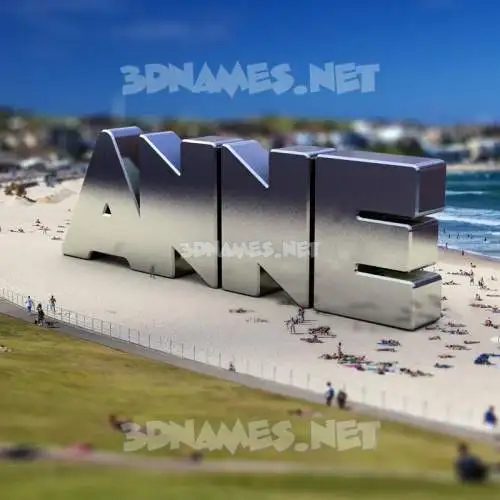 anne in Bondi Beach style - 3D name wallpaper