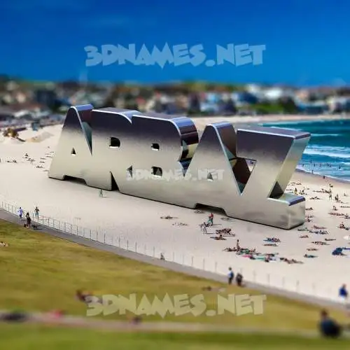 arbaz in Bondi Beach style - 3D name wallpaper