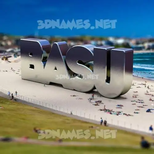 basu in Bondi Beach style - 3D name wallpaper basu in Bondi Beach style - 3D name wallpaper