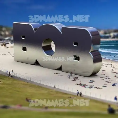 bob in Bondi Beach style - 3D name wallpaper