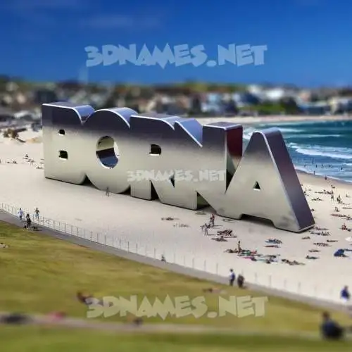 borna in Bondi Beach style - 3D name wallpaper borna in Bondi Beach style - 3D name wallpaper