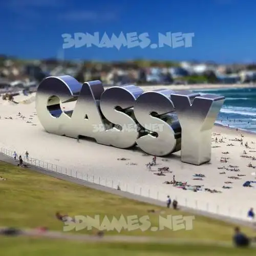 cassy in Bondi Beach style - 3D name wallpaper