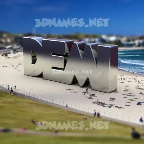 demi in Bondi Beach style - 3D name wallpaper